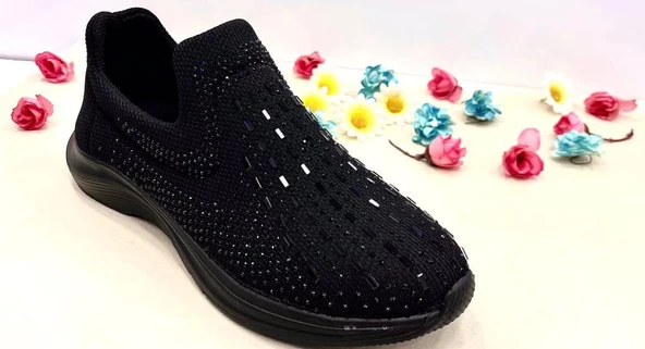 Kadın Taş İşlemeli Ultra Hafif Taban Rahat Casual Ayakkabı - 2