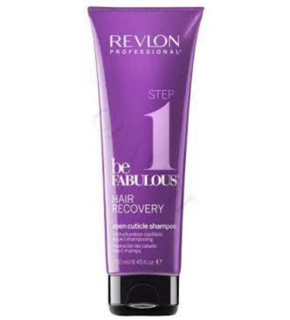 Revlon Professional Be Fabulous Hair Recovery Open Cuticle Shampoo Kuru ve Yıpranmış Saçlar İçin Bakım Şampuanı 250ML Step 1