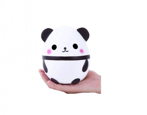 3 Adet Pembe Sevimli Yavaş Yükselen Squishy Panda Oyuncak Çanta Süsü Orta Boy - 2