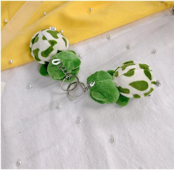 15 Cm Yeşil Kaplumbağa Tosbik Caretta Caretta Peluş Anahtarlık  Hediye - 3