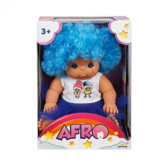 Sunman 20040 Afro Kıvırcık Saçlı Bebek 23 cm
