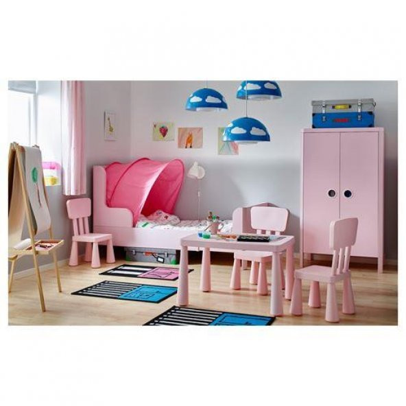 Çocuk Yatak Tentesi IKEA Pembe Renk 70/80/90 MeridyenDukkan Çocuk Yatağı Başlığı Açılır-Kapanır - 2