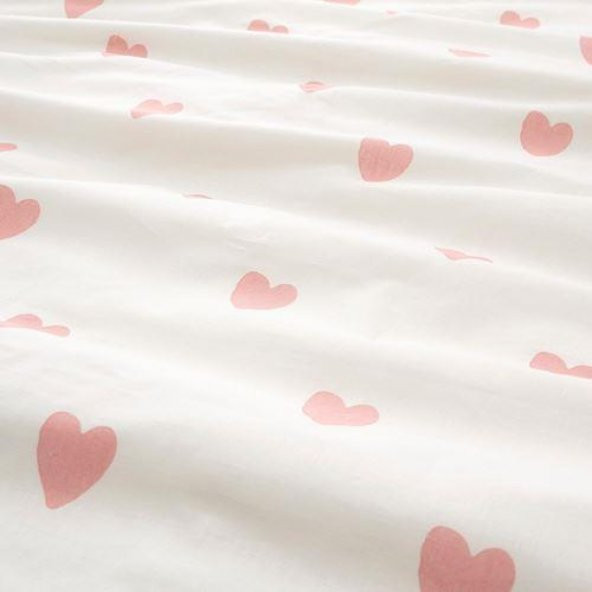 Çocuk Nevresim Takımı Tek Kişilik Kalpli IKEA 150x200/50x60 cm MeridyenDukkan Kız Çocuk - 4
