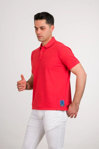 TAŞ YIKAMA REGULAR FİT LACOST KUMAŞ POLO YAKA PAMUKLU ERKEK T-SHİRT - 12