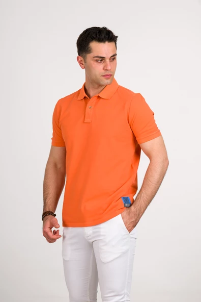 TAŞ YIKAMA REGULAR FİT LACOST KUMAŞ POLO YAKA PAMUKLU ERKEK T-SHİRT - 3