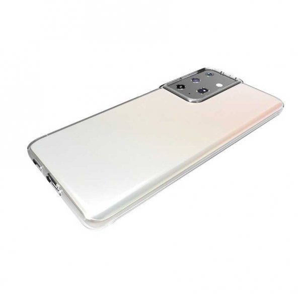 Samsung Galaxy S21 Ultra Kılıf Şeffaf Süper Silikon Kapak - 2