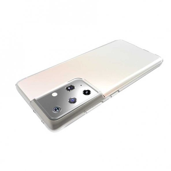 Samsung Galaxy S21 Ultra Kılıf Şeffaf Süper Silikon Kapak - 3