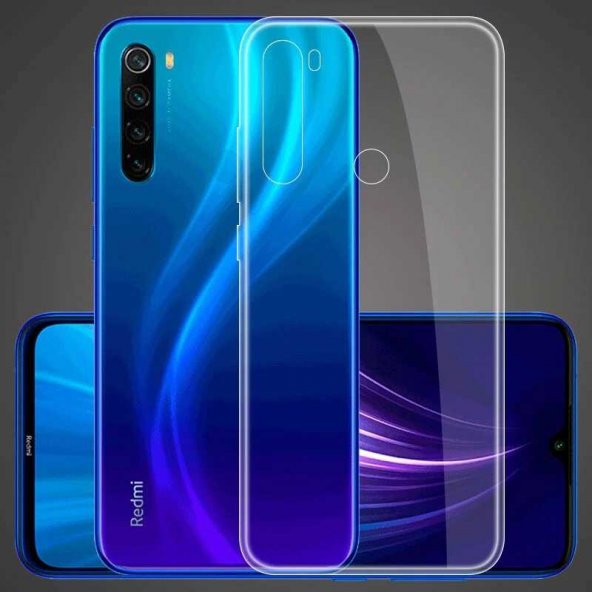 Xiaomi Redmi Note 8 Kılıf Şeffaf Süper Silikon Kapak - 4