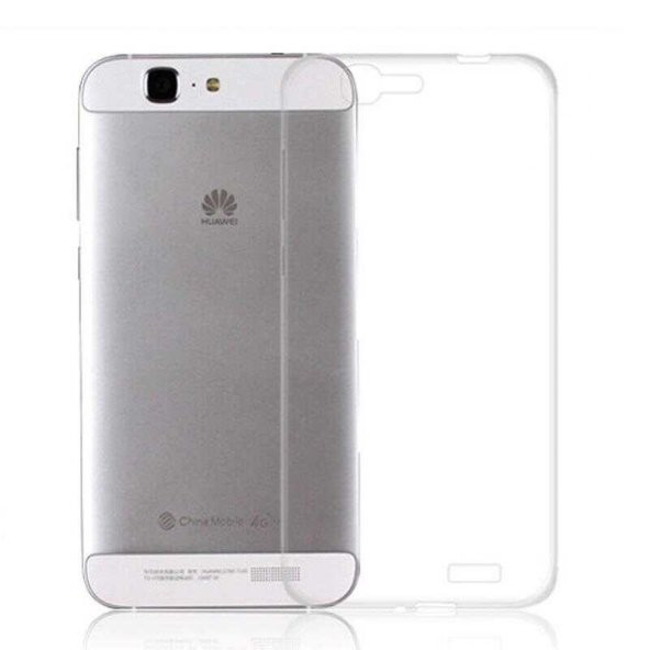Huawei Ascend G7 Kılıf Şeffaf Süper Silikon Kapak - 4