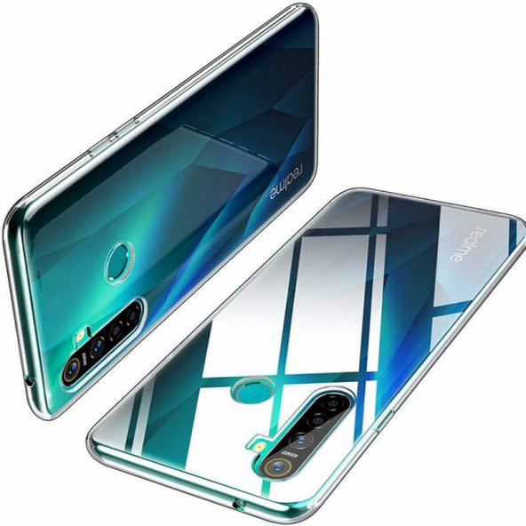 Realme 6 Kılıf Şeffaf Süper Silikon Kapak - 4