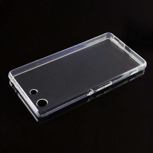 Sony Xperia M5 Kılıf Şeffaf Süper Silikon Kapak - 9