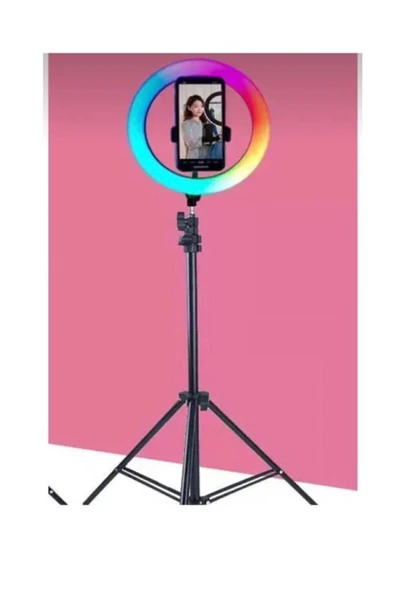 210 Cm Tripot 10 Inç 26 Cm Rgb Işık Çok Renkli Makyaj Tiktok Selfie Işığı Selfie Çubuğu Tripod - 3