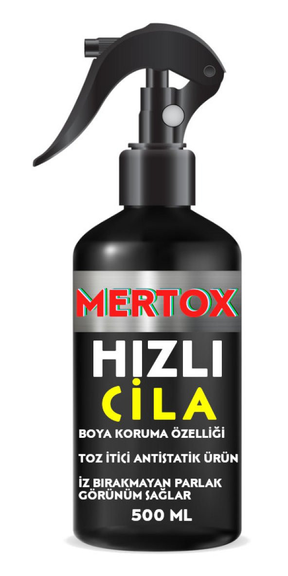 MERTOX ARAÇ ARABA OTOMOBİL OTO HIZLI CİLA SPREY 500ML KAPORTA BAKIM PARLATMA CİLASI TEMİZLEME ÜRÜNLERİ MALZEMELERİ