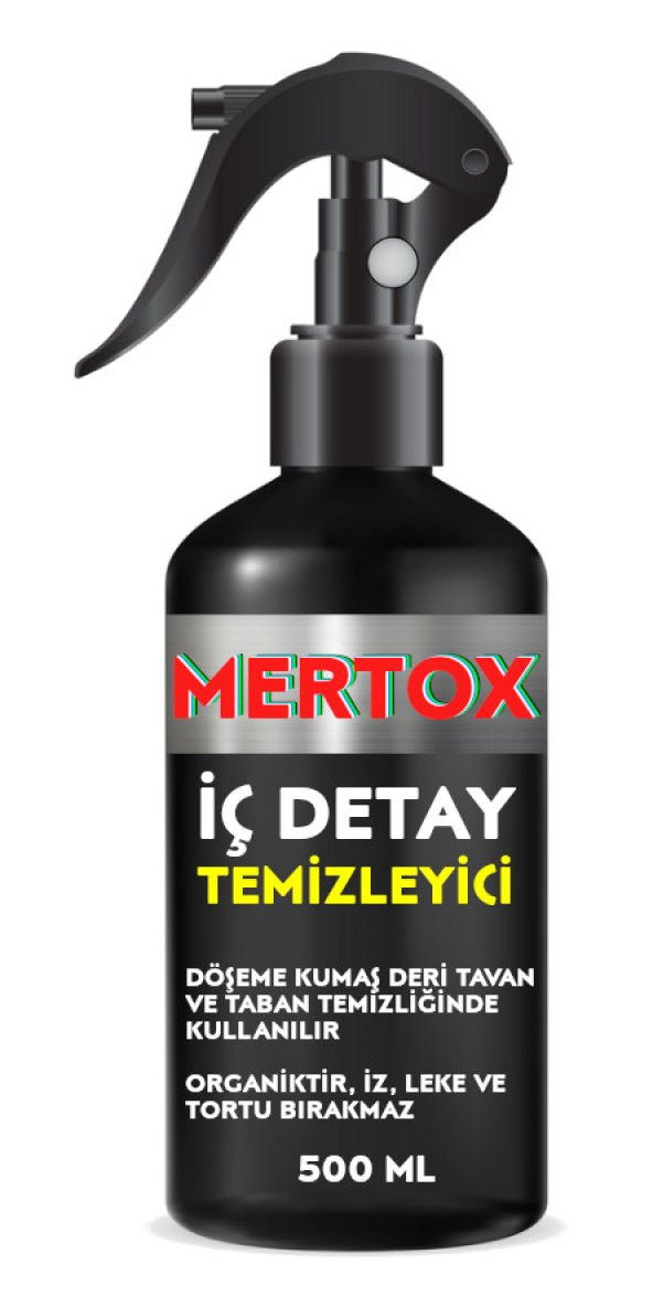 MERTOX ARAÇ ARABA OTOMOBİL OTO İÇ DETAY KOLTUK DERİ VİNİL DÖŞEME TEMİZLEYİCİ SPREY 500ML  ÜRÜNLERİ MALZEMELERİ