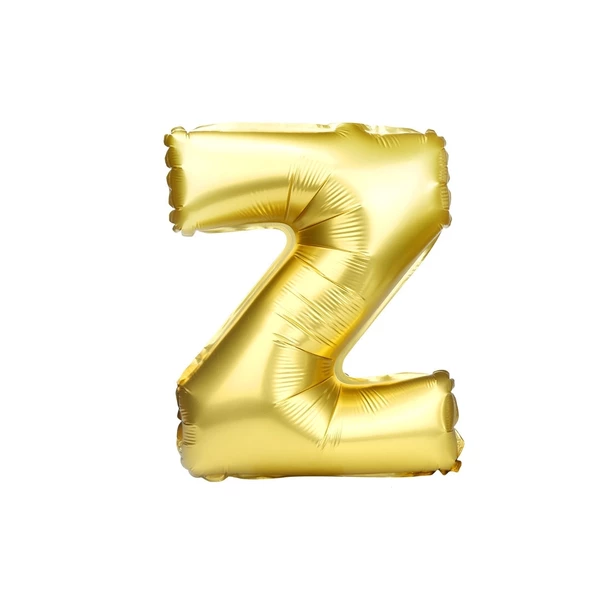 Harf Folyo Balon Büyük Boy Metalik Altın Z Harfi Folyo Balon Metalik - 100 cm