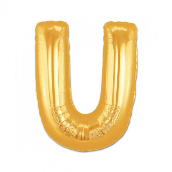 Harf Folyo Balon Büyük Boy Metalik Altın U Harfi Folyo Balon Metalik - 100 cm ürün görseli