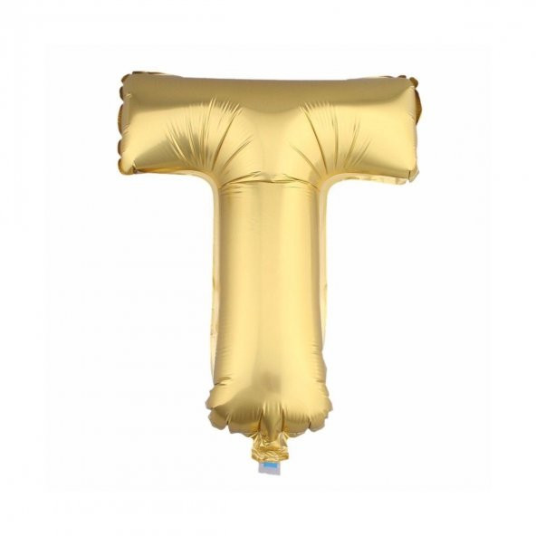 Harf Folyo Balon Büyük Boy Metalik Altın T Harfi Folyo Balon Metalik - 100 cm ürün görseli