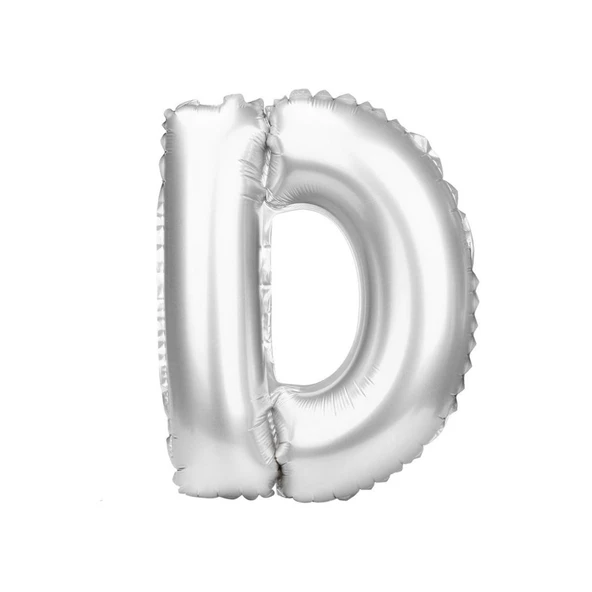 Harf Folyo Balon Büyük Boy Metalik Gümüş D Harfi Folyo Balon Metalik - 100 cm ürün görseli