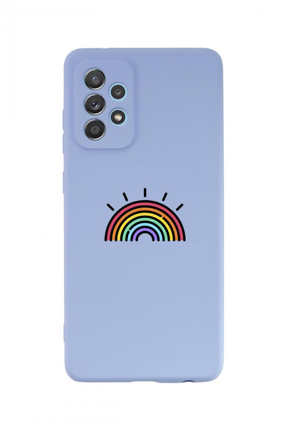 Samsung Galaxy A13 Uyumlu Gökkuşağı Desenli Premium Silikonlu Lansman Telefon Kılıfı - 2