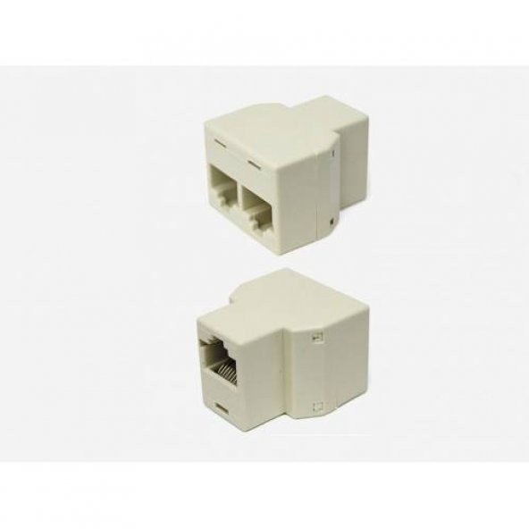 Ethernet Çoklayıcı RJ45 2li Ara Aparat 2 Port ikili Adaptör - 2