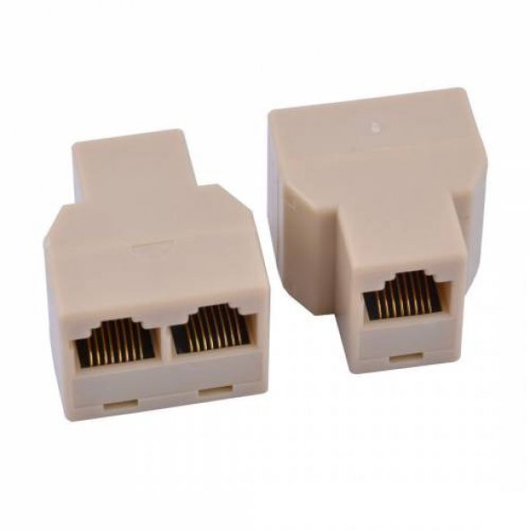 Ethernet Çoklayıcı RJ45 2li Ara Aparat 2 Port ikili Adaptör - 3