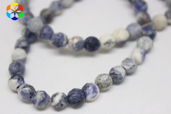 Sodalit Taşı Faset Kesim Dizi 6mm - Resim 3