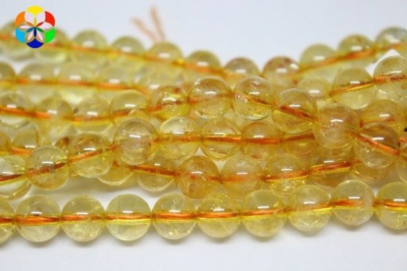 Sitrin Taşı Koyu Renk Dizi 6mm - 1