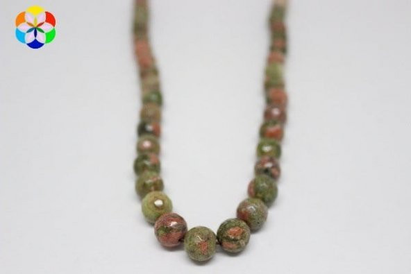 Unakit Taşı Dizi Faset Kesim 10mm - Resim 2