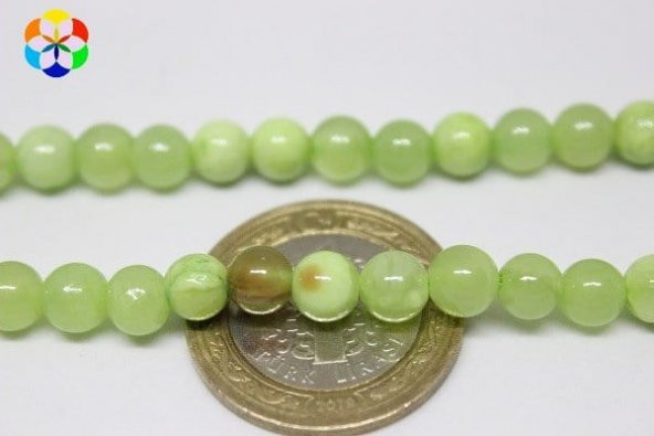 Yeşil Onix (Oniks) Taşı Dizi 6mm - Resim 2
