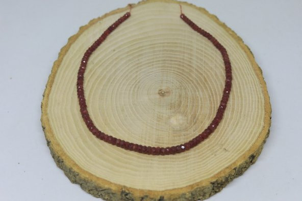 Yakut Taşı Dizi Faset Kesim 4x2mm (küçük delikli) - 3