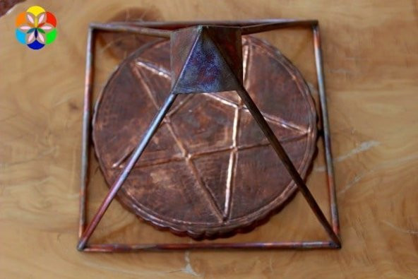 Bakır Piramit KEOPS ve TERS PENTAGRAM El Yapımı İkili Set - Resim 2