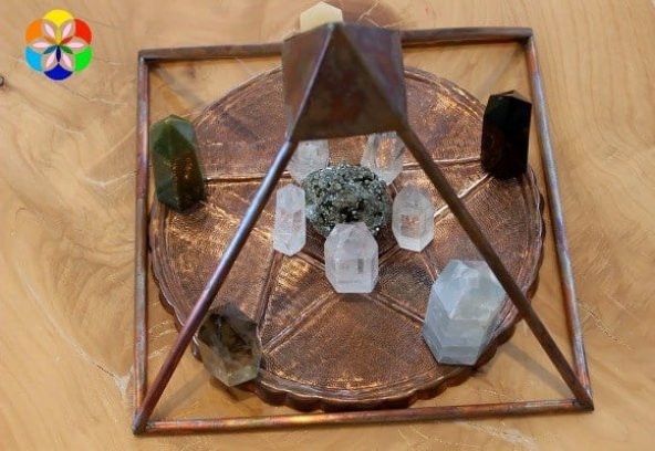 Bakır Piramit KEOPS ve TERS PENTAGRAM El Yapımı İkili Set - Resim 4