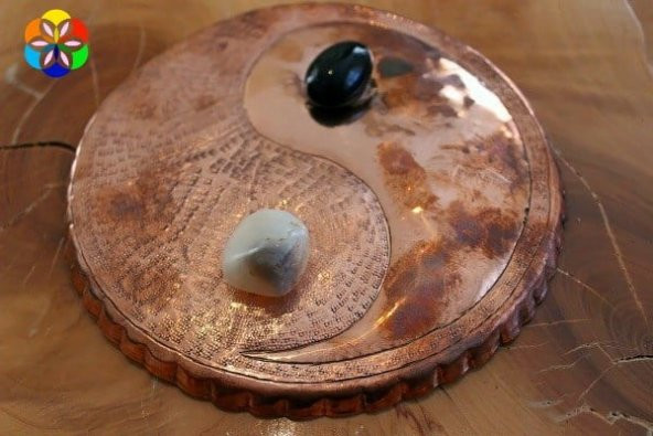 Bakır Yin Yang El Yapımı Grid - Dekorasyonluk - Koleksiyonluk