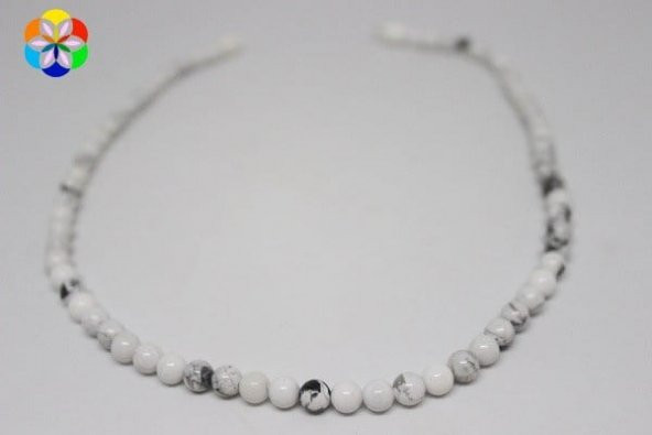 Havlit Taşı Kolye 6 mm Kehribar Klipsli - 2