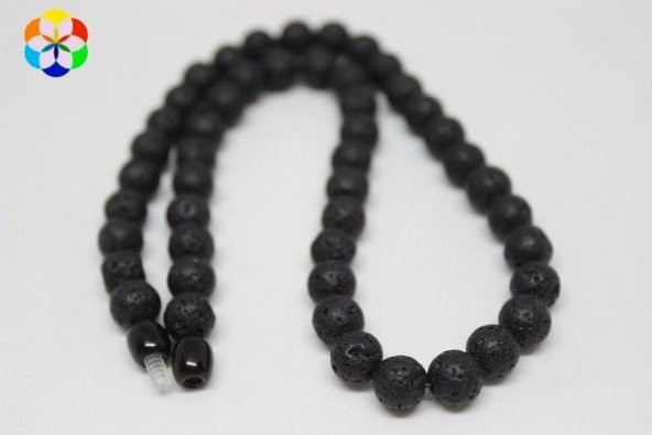 Lav Taşı Kolye 8 mm Kehribar Klipsli