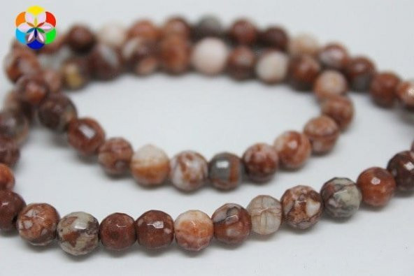 Jasper Taşı Faset Kesim Dizi 6mm (9882) ürün görseli