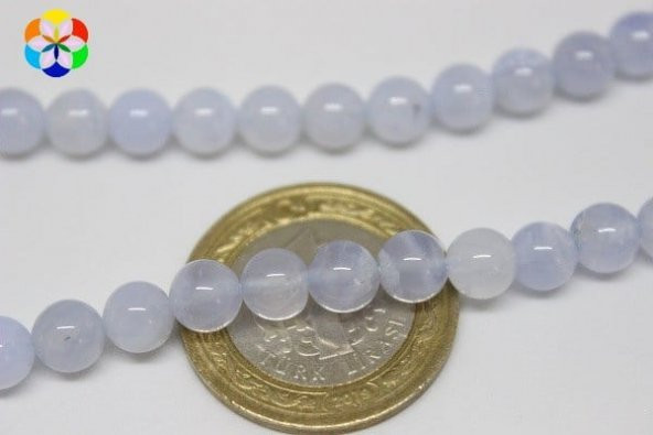 Kalsedon Taşı Dizi 5-6mm - Resim 3