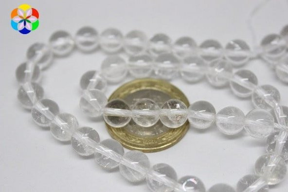 Kristal Kuvars Taşı Dizi 8mm - Resim 3