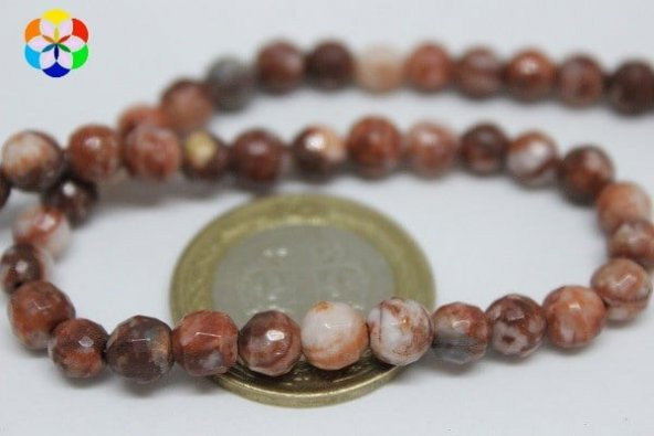 Jasper Taşı Faset Kesim Dizi 6mm (9882) - Resim 3