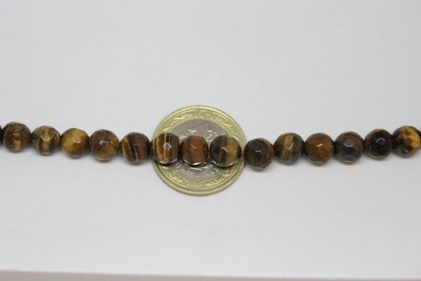 Kaplangözü Taşı Faset Kesim Dizi 8mm - Resim 3