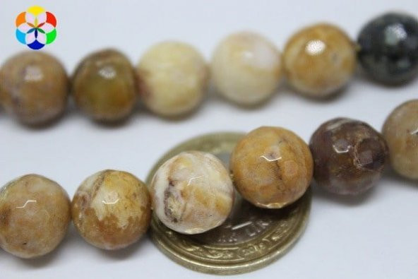 Jasper Taşı Faset Kesim Dizi 12mm (9955) - Resim 3