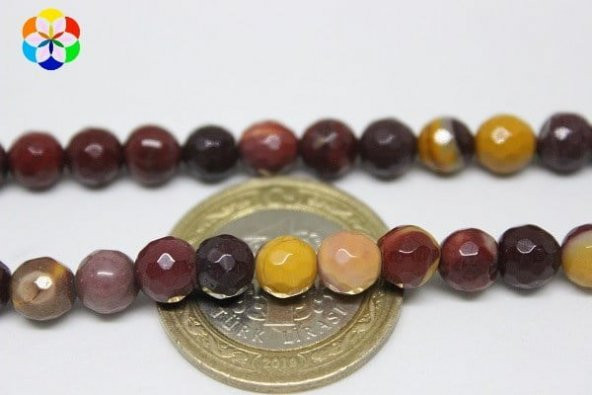 Jasper Taşı Faset Dizi 6mm (9803) - Resim 3