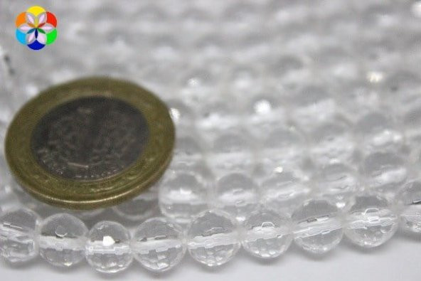 Kristal Kuvars Taşı Faset Kesim Dizi 8mm - Resim 3