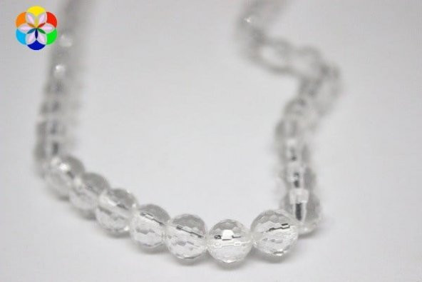 Kristal Kuvars Taşı Faset Kesim Dizi 8mm - Resim 2