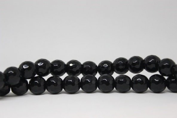 Onix (Oniks) Taşı Faset Kesim Parlak Dizi 12mm - Resim 4