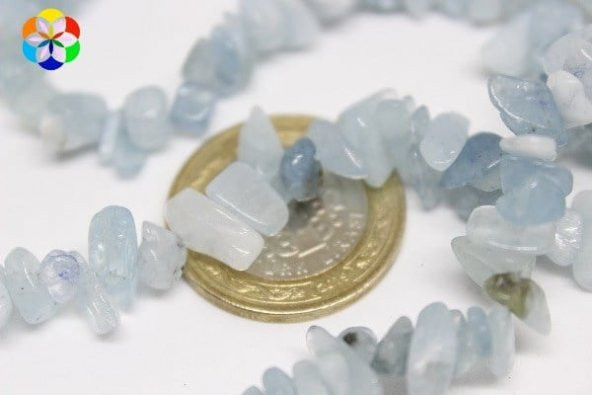 Akuamarin Taşı Doğal Küçük Taşlar Dizi - Resim 3