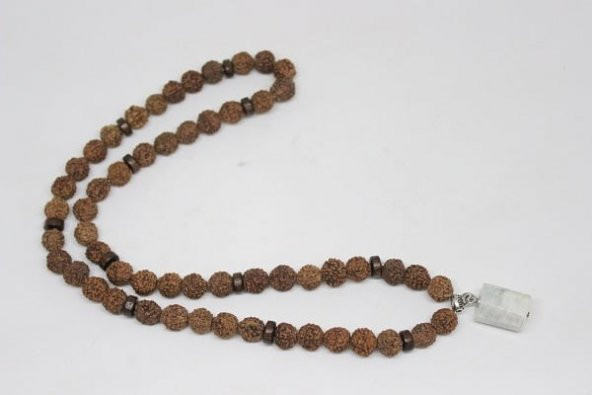 Ay Taşlı Rudraksha Tohum Dolama Bileklik 8mm - Resim 3