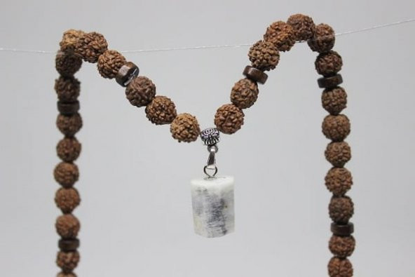 Ay Taşlı Rudraksha Tohum Dolama Bileklik 8mm - Resim 5