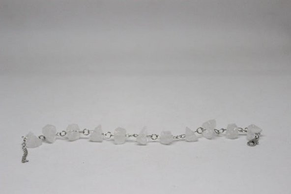 Kristal Kuvars Ham Taş Bileklik & Küpe Seti - 2