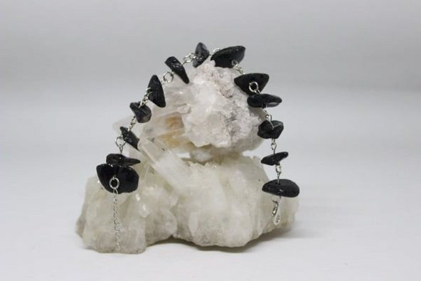 Obsidiyen Ham Taş Bileklik (Volkan Camı) ürün görseli